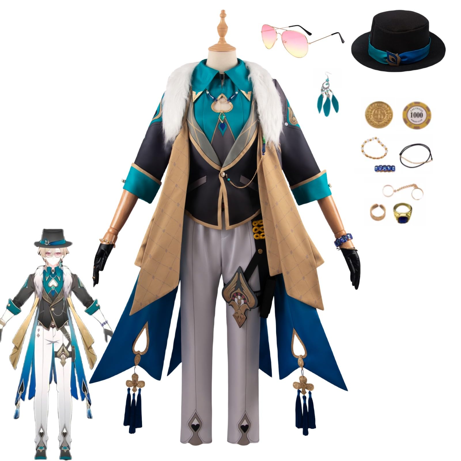 Amazon.co.jp: 崩壊スターレイル アベンチュリン コスプレ衣装 帽子+