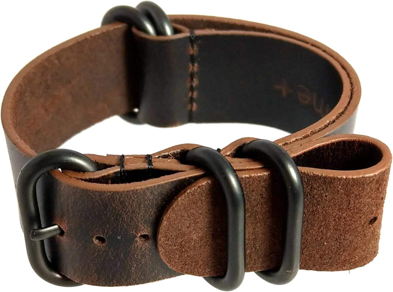 Amazon.co.jp: [time+] 22mm 5-ring NATO ZULU オイルドレザー 本革