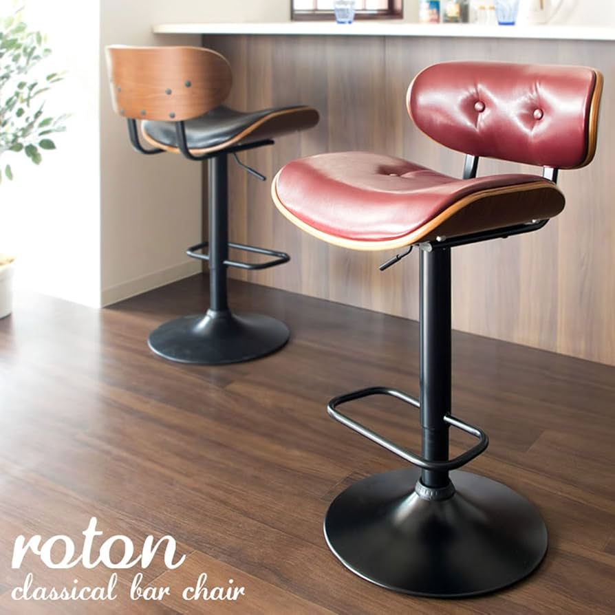 Amazon｜宮武製作所 バーチェア roton 幅48×奥行き54.5×高さ87.5~107.5