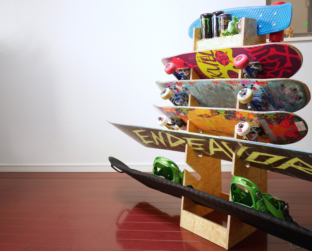 Amazon.co.jp: スノーボード&スケートボード ディスプレイラック V2/7