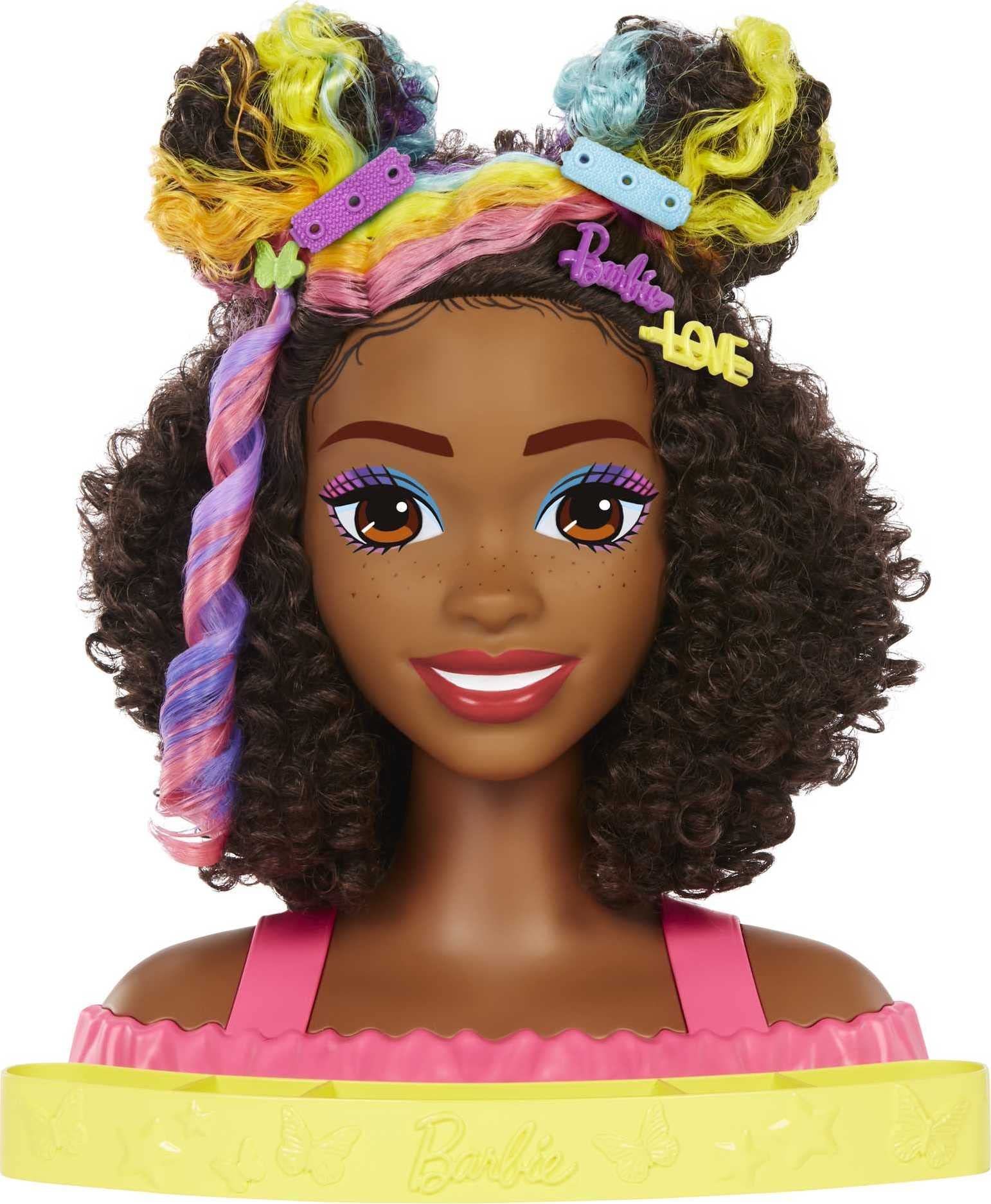 Barbie Totally Hair Styling Doll Head & 20+ Accessories, Color