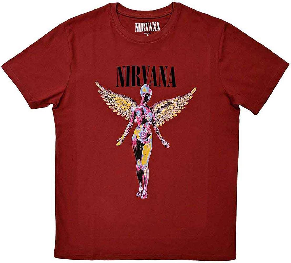Amazon.com: Men's Nirvana in Utero T-Shirt Medium Red : Clothing