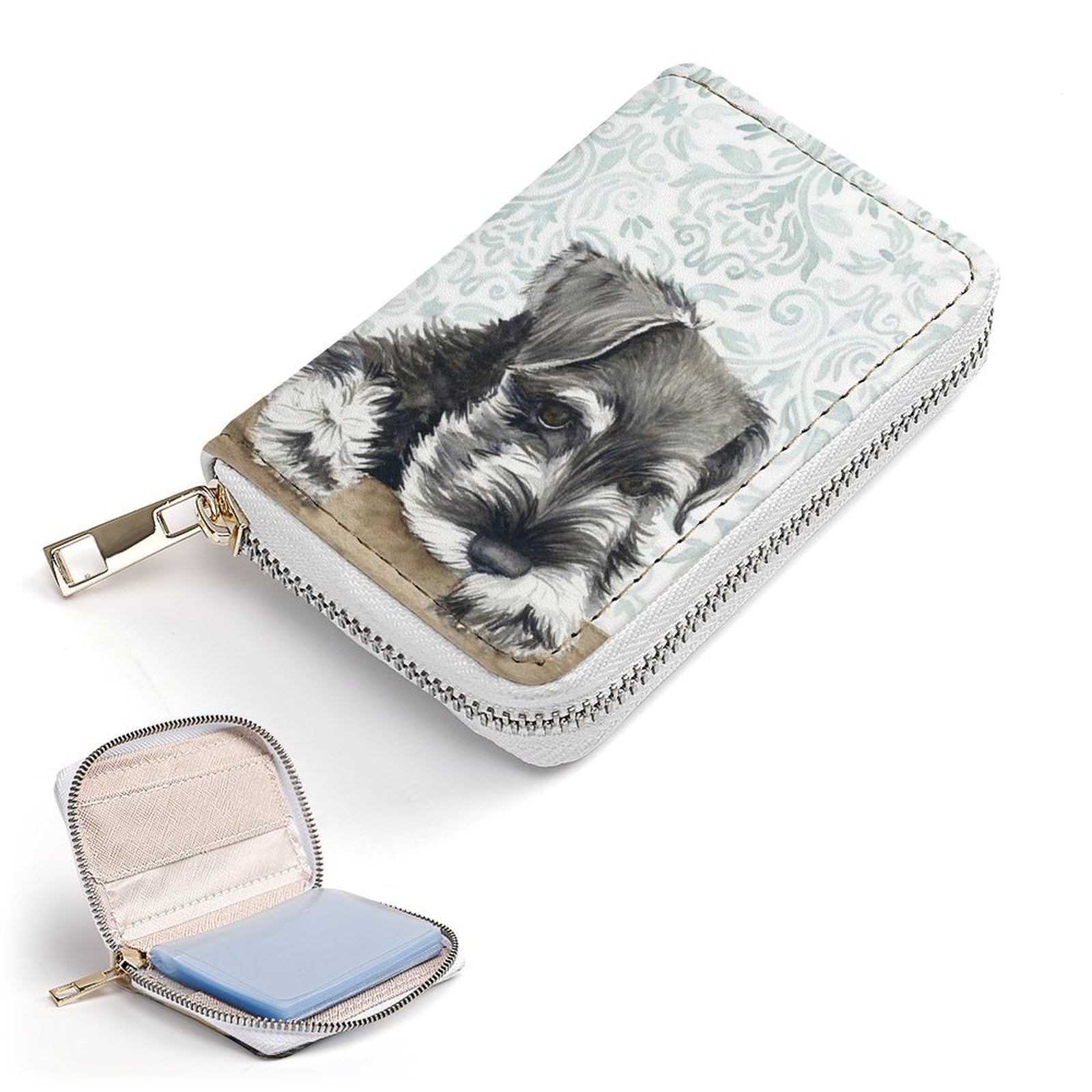 Amazon.co.jp: カードケース ミニチュアシュナウザー 犬 コインケース