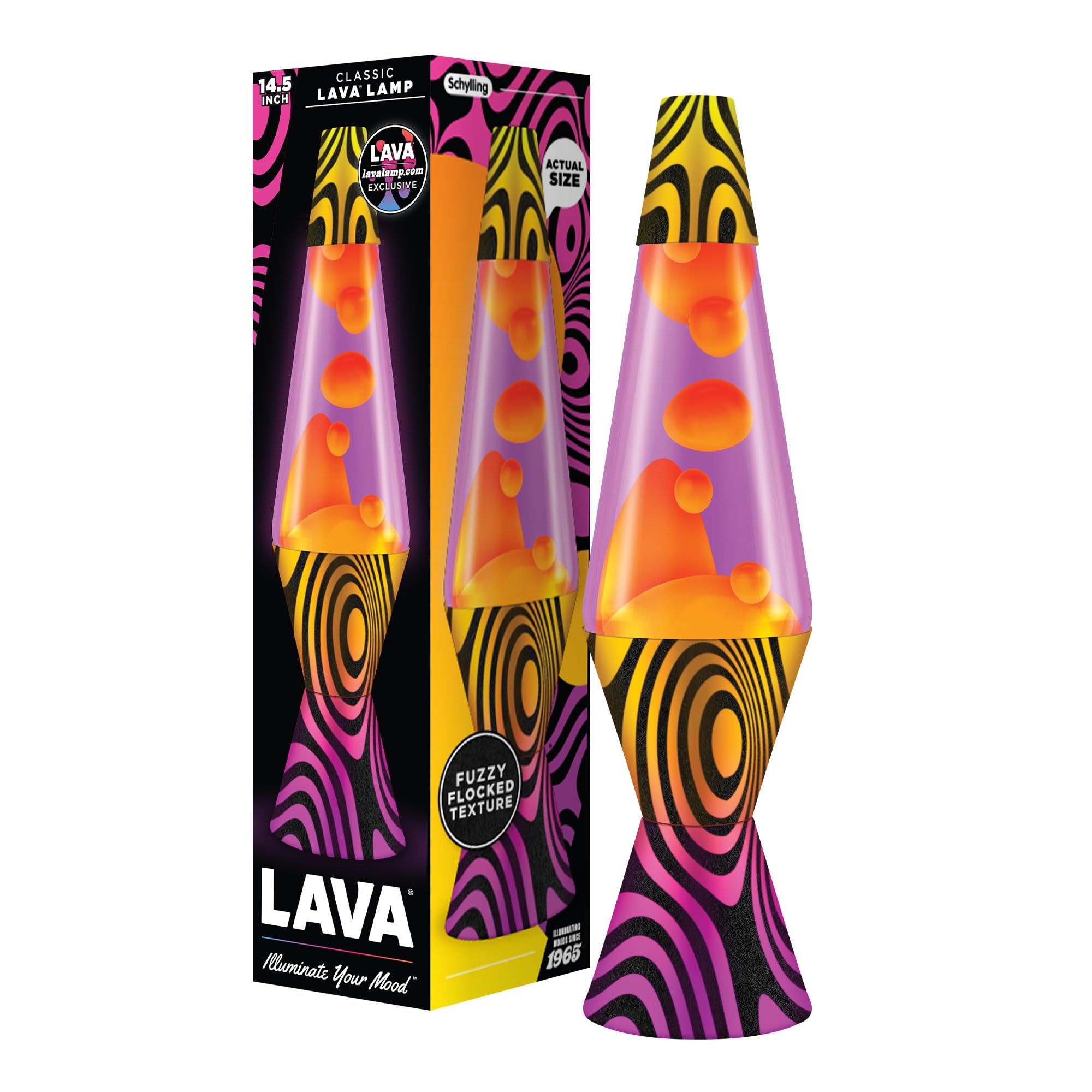Lava® Lamp - 14.5'' Groovy Gradient Flocked Base - The Original