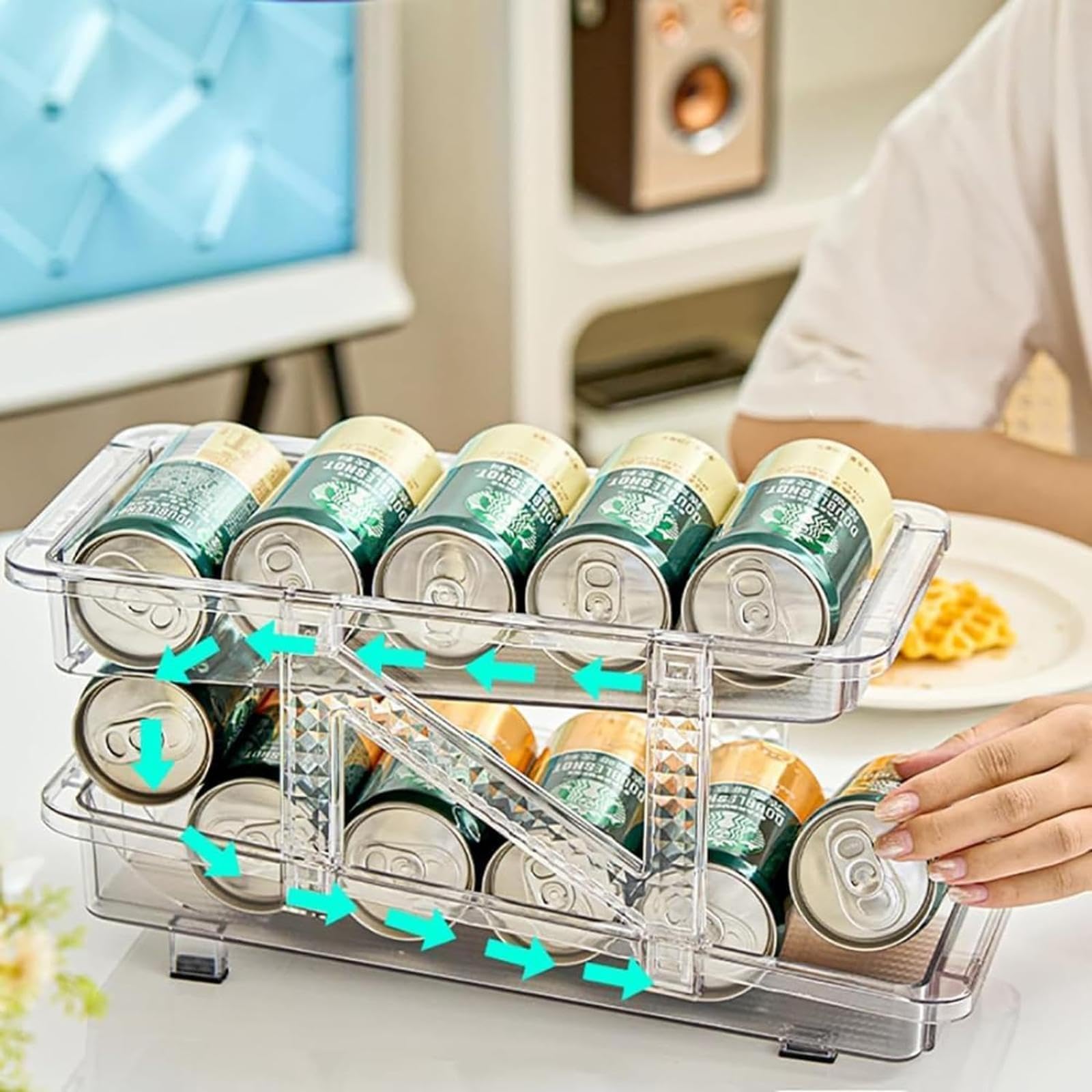 Amazon｜缶収納ラック 缶ストッカー 缶ホルダー 缶収納 缶ビール