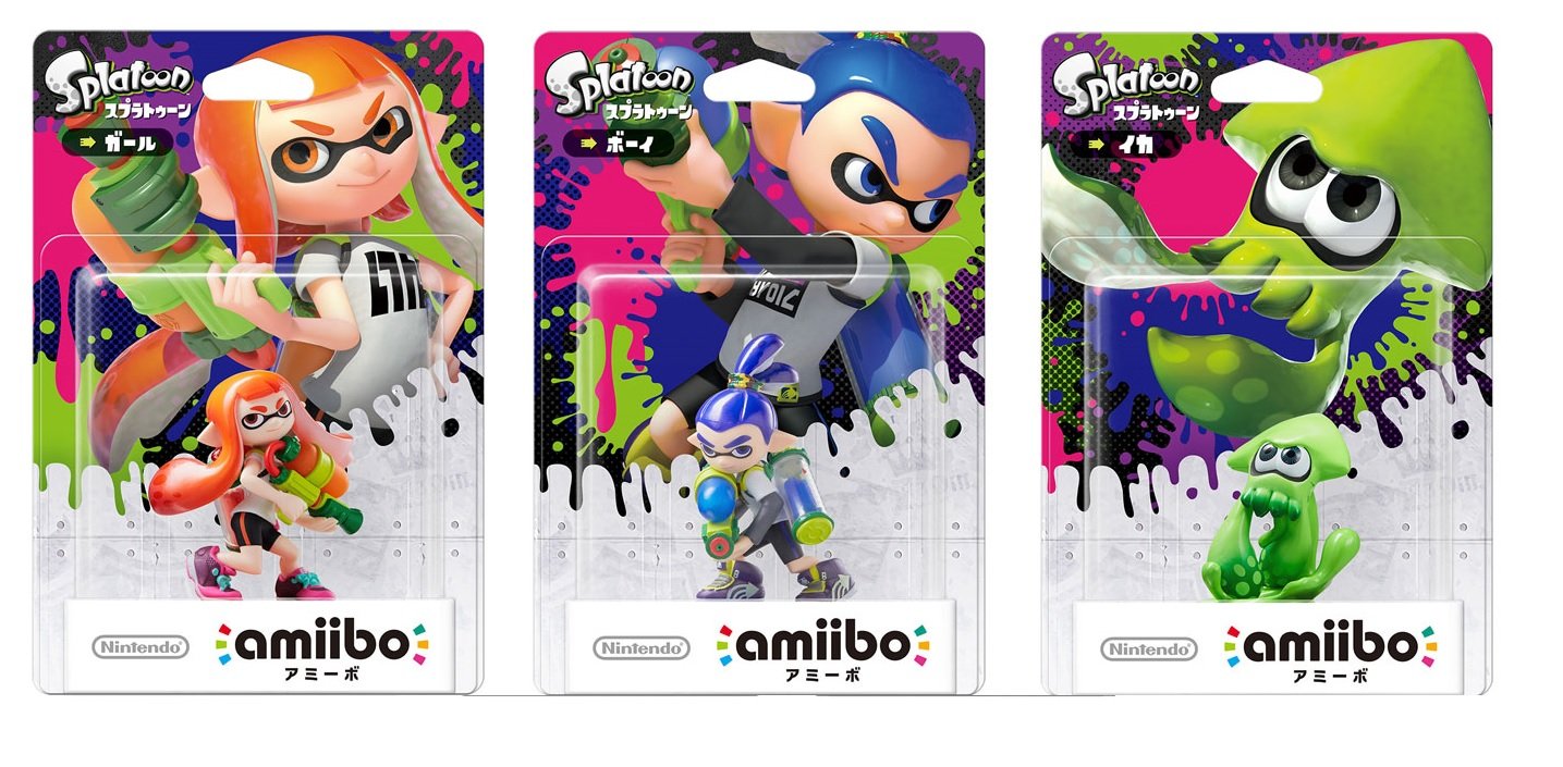Amazon | amiibo スプラトゥーン 全3種セット ガール ボーイ イカ