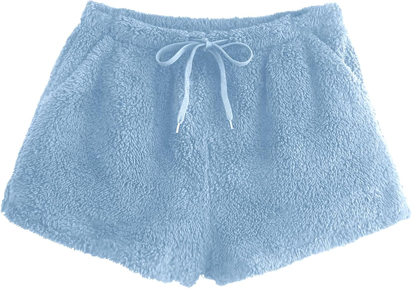 SweatyRocks Women's Casual Fuzzy Pajama Shorts Fleece Lounge Short