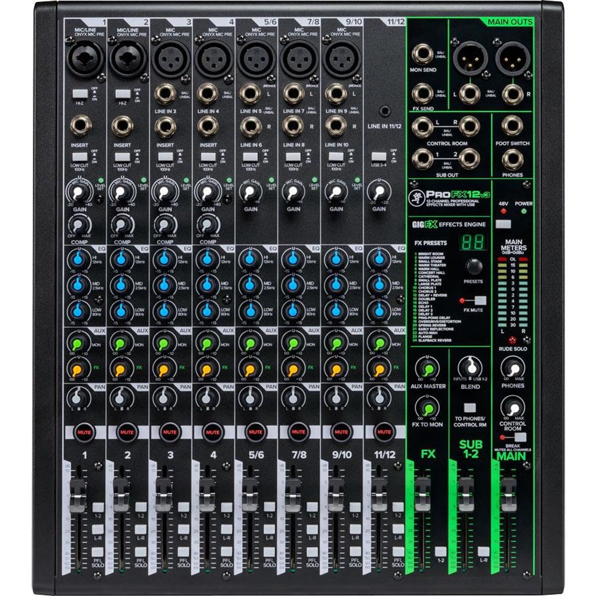Amazon.com: Mackie ProFX12v3 12-channel Mixer with USB and Effects