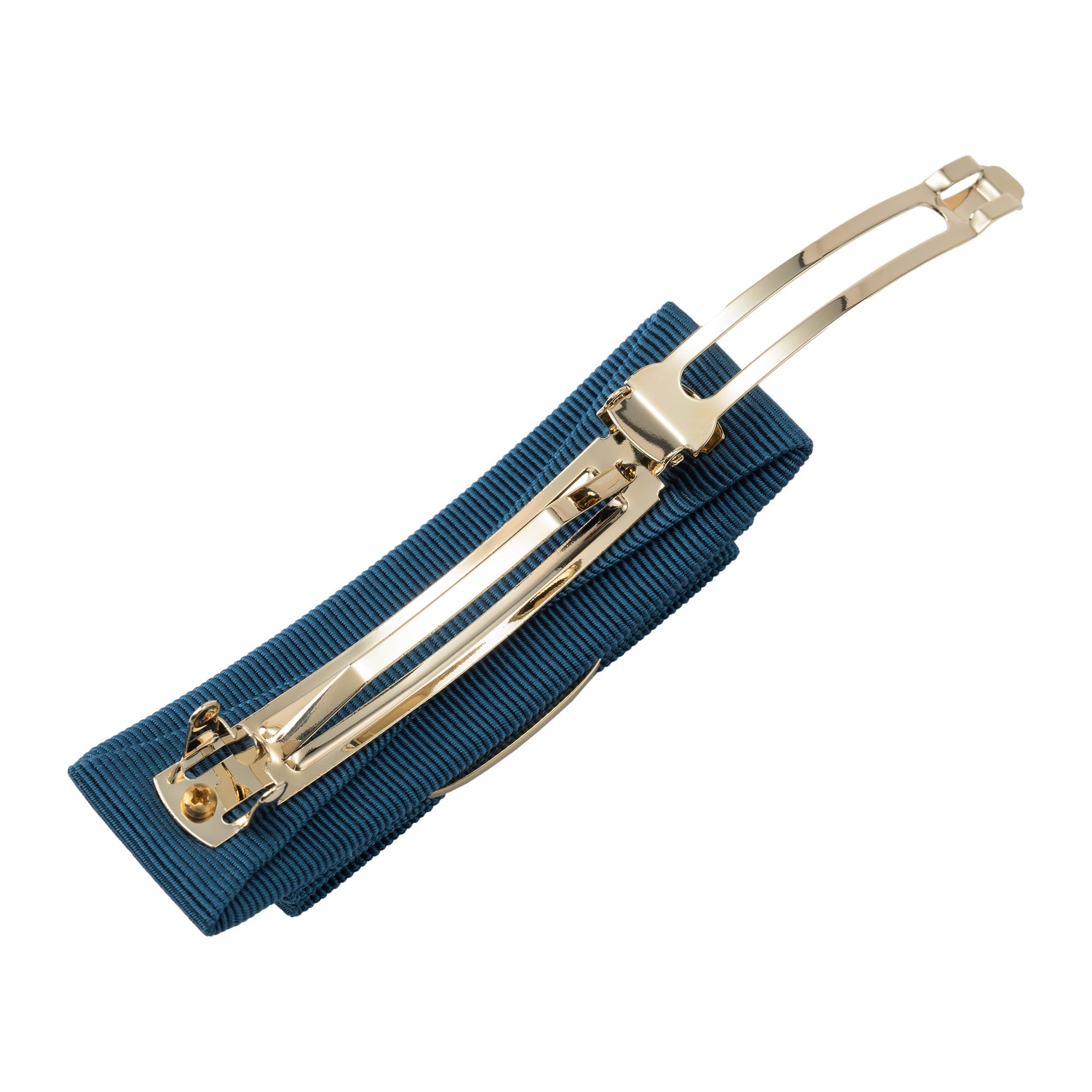 サルヴァトーレフェラガモ ヴァラリボン バレッタ ゴールド ブルー