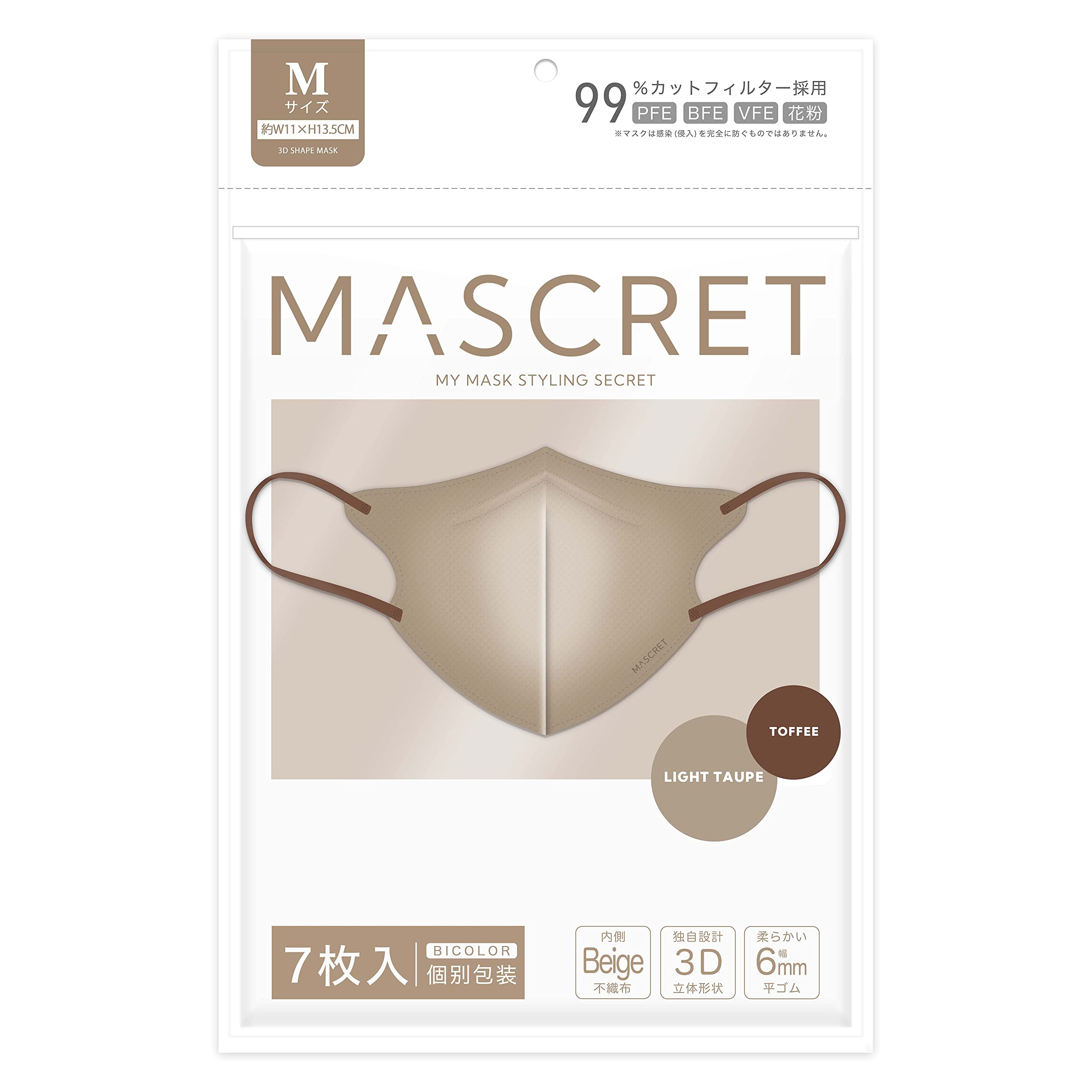 Amazon.co.jp: [モエライフ] ☆MASCRET☆7枚(1バック) バイカラー