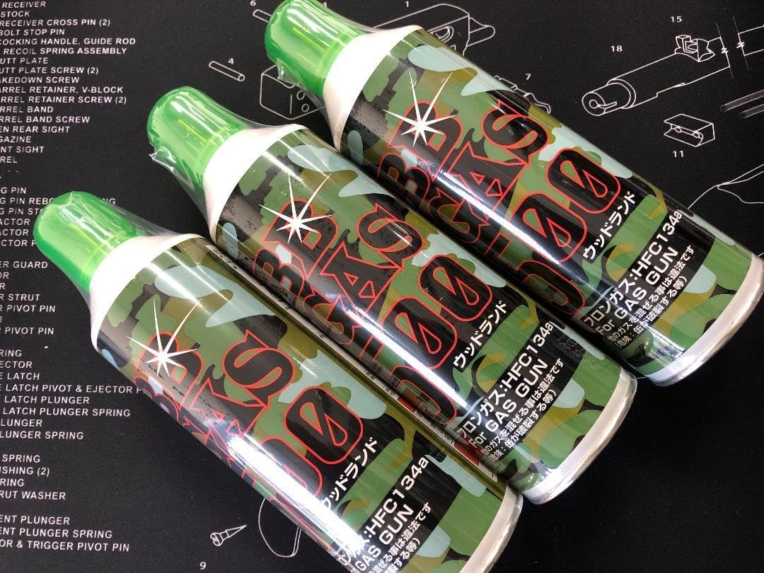 ウッドランド BBGAS 東京マルイGUNPOWER HFC134aガス セット ウッド