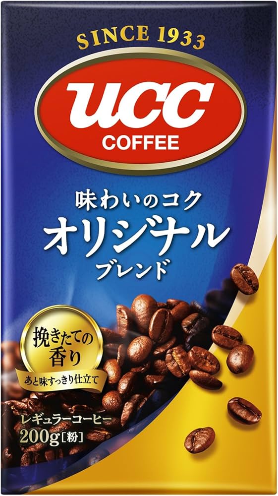 Amazon | UCC オリジナルブレンド コーヒー豆 (粉) 真空パック 200g