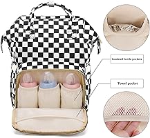 Amazon.com: MCWTH Checkered Diaper Bag Backpack Set for Baby Girls