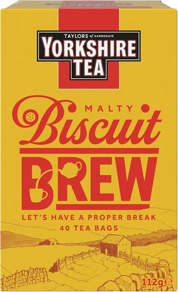 Amazon.com : Yorkshire Tea Biscuit Brew Tea Bags, Pack of 4 (total