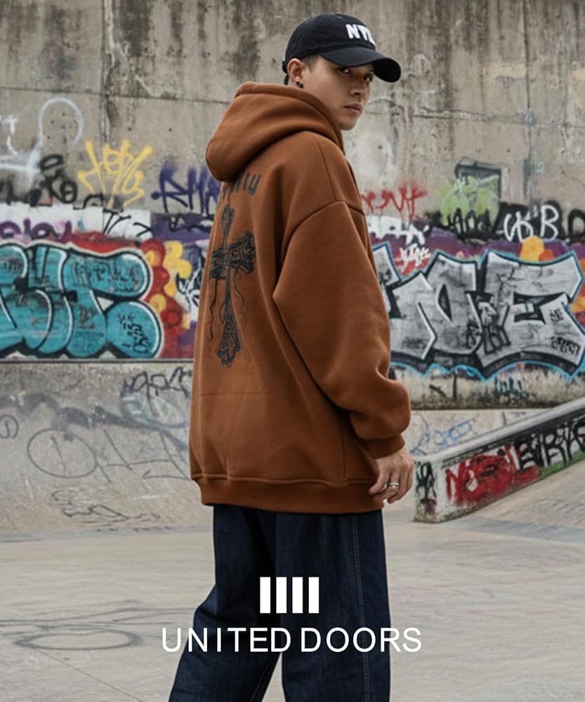 Amazon.co.jp: [ドアーズ] パーカー フード付き プルオーバー プリント