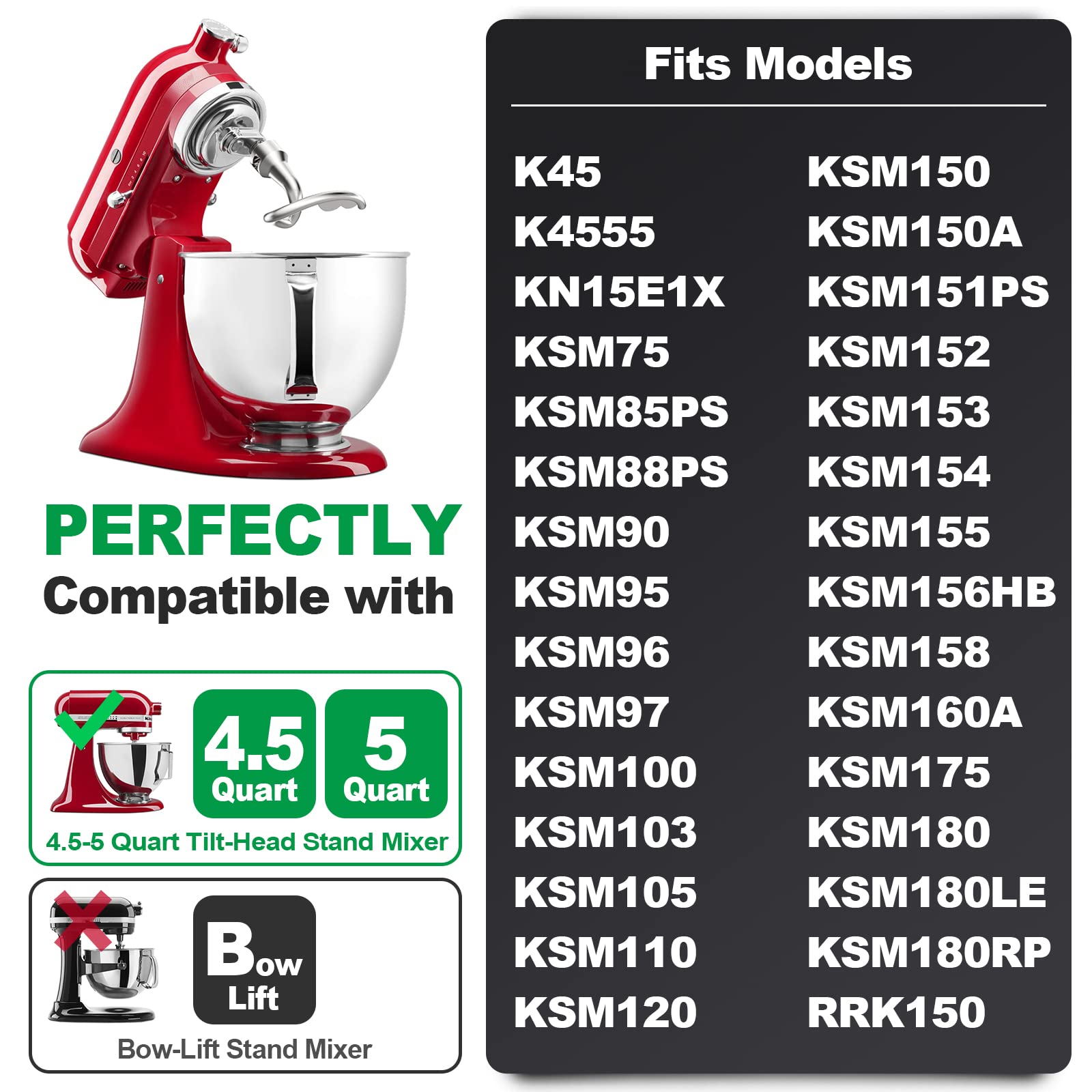 Amazon | Kitchenaid 4.5/5クォート交換用スパイラル生地フック チルト