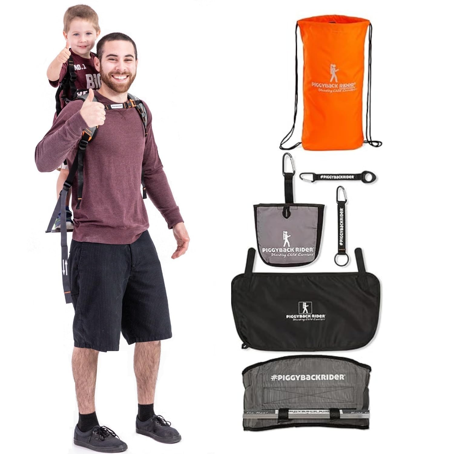 Piggyback SCOUT Toddler Carrier Backpack Deluxe with 6-Piece