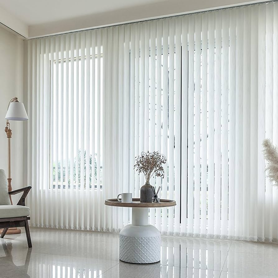 Amazon｜LRYELWA ホワイト 調光 バーチカルブラインド 遮光垂直