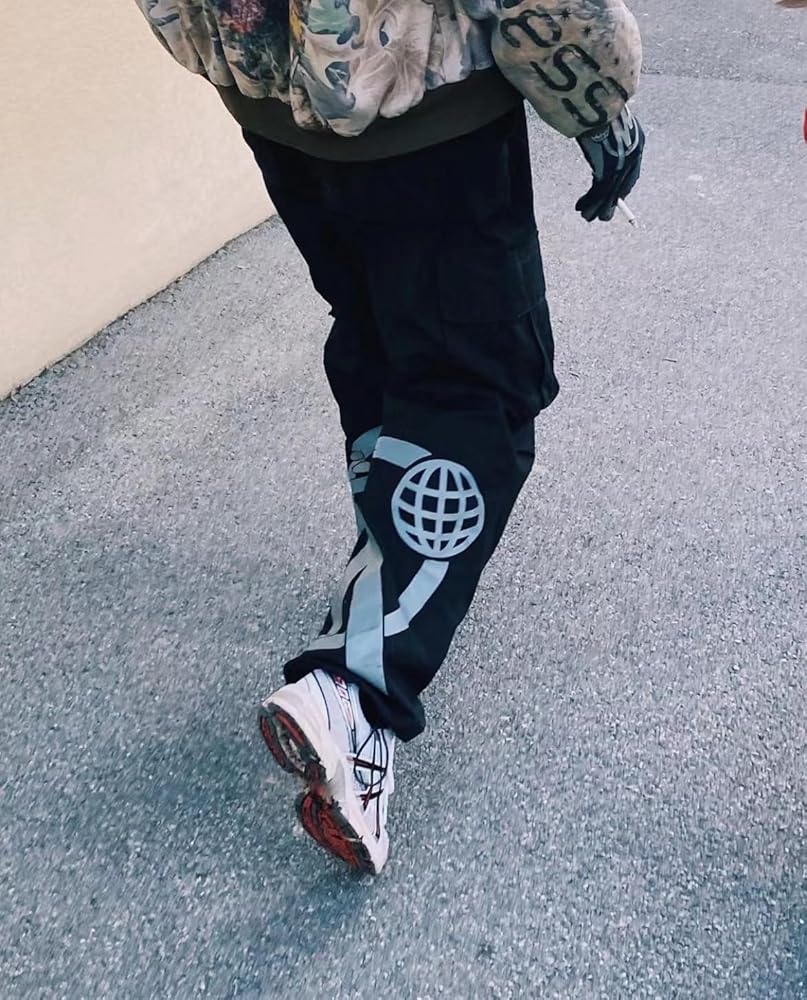 Tcpbgcd Minus Two Retro Printed Baggy Pants Minus Two Cargo Pants