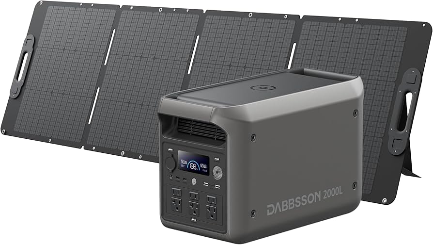 Amazon.co.jp: Dabbsson 2000Lポータブル電源と210W ソーラーパネル