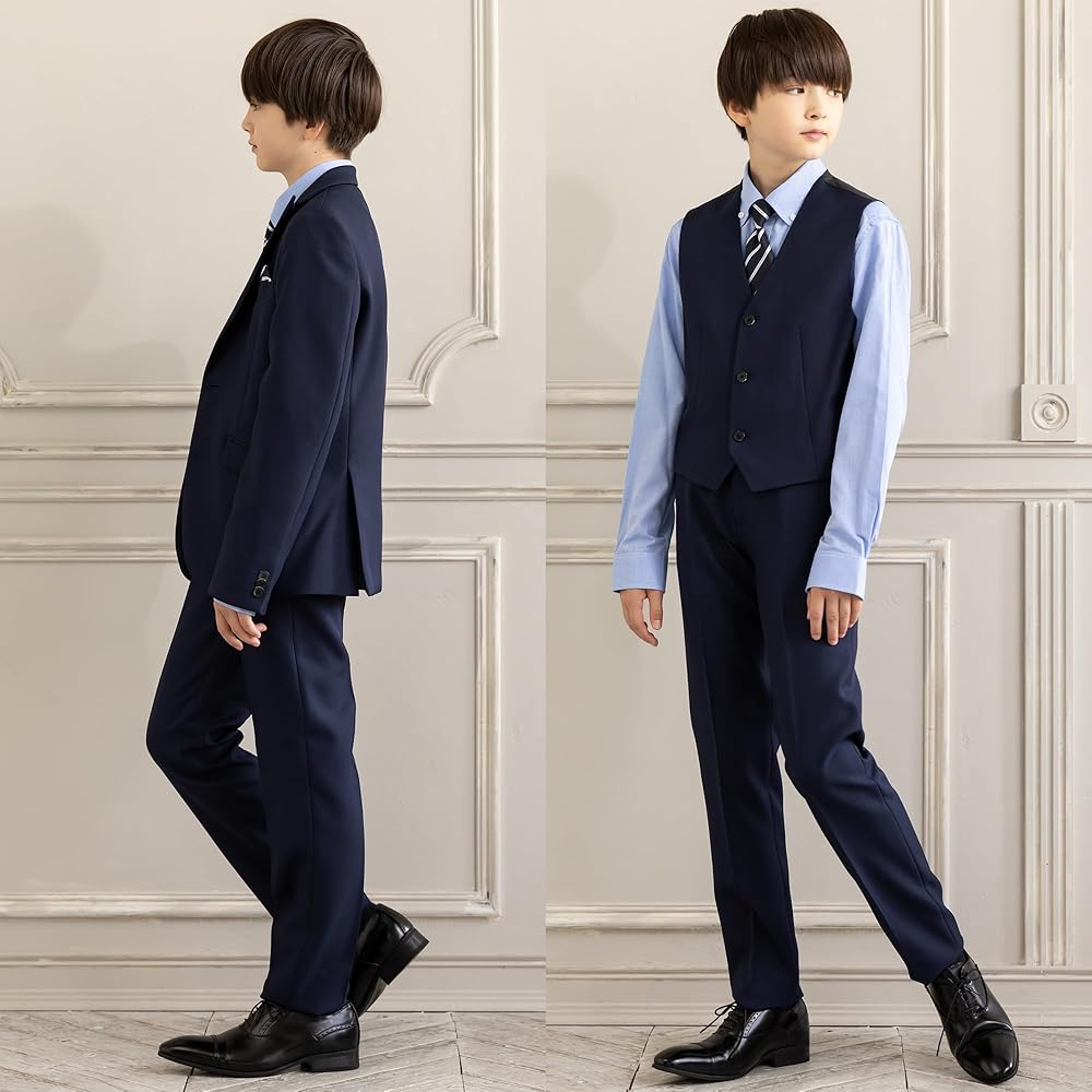 Amazon | WANDER FACTORY スーツ フォーマル 男の子 卒業式 6点セット