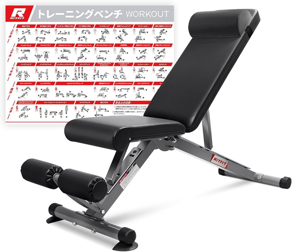 Amazon.co.jp: RITFIT トレーニングベンチ インクラインベンチ 可変式