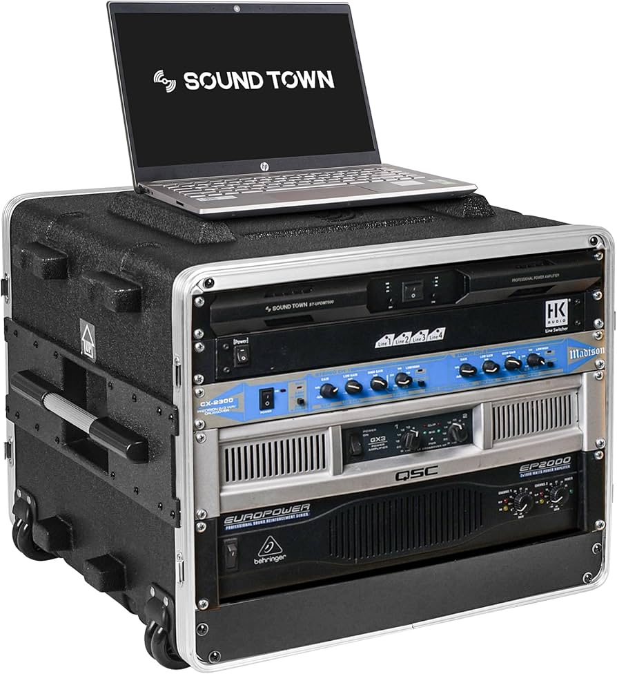 Amazon.com: Sound Town Lightweight 8U PA DJ Rack/Road Case with 7U