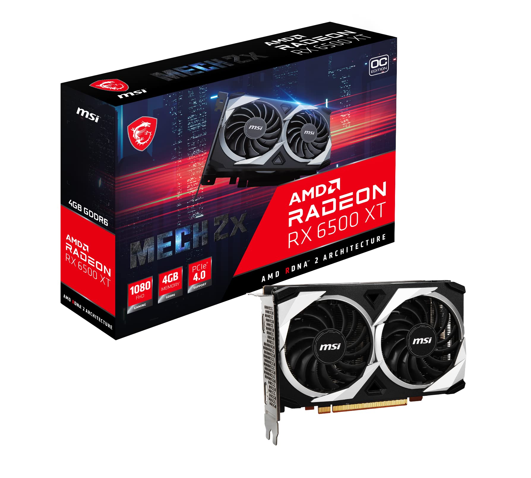 Amazon.com: MSI Gaming AMD Radeon RX 6500 XT 64-bit 4GB GDDR6 DP