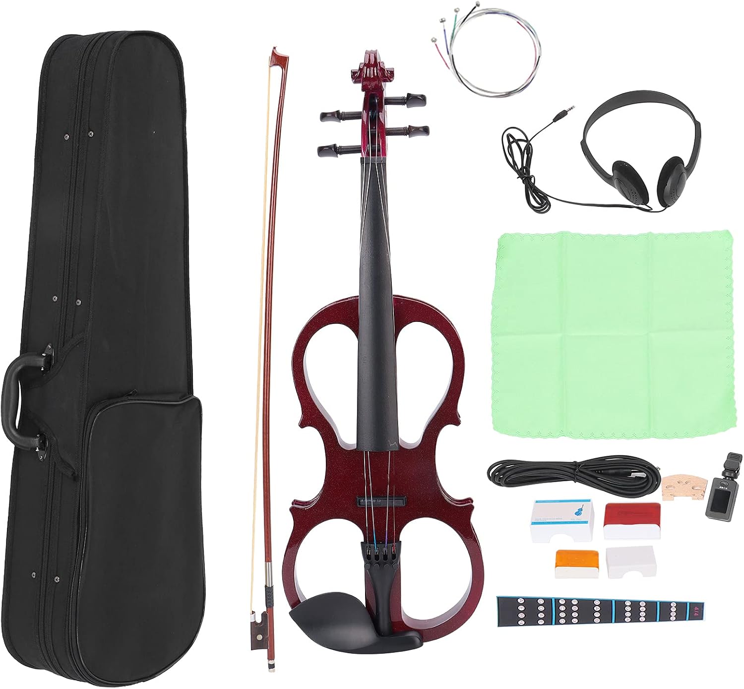 Amazon 電子バイオリン エレクトリックバイオリン 4/4サイズ 調整可能