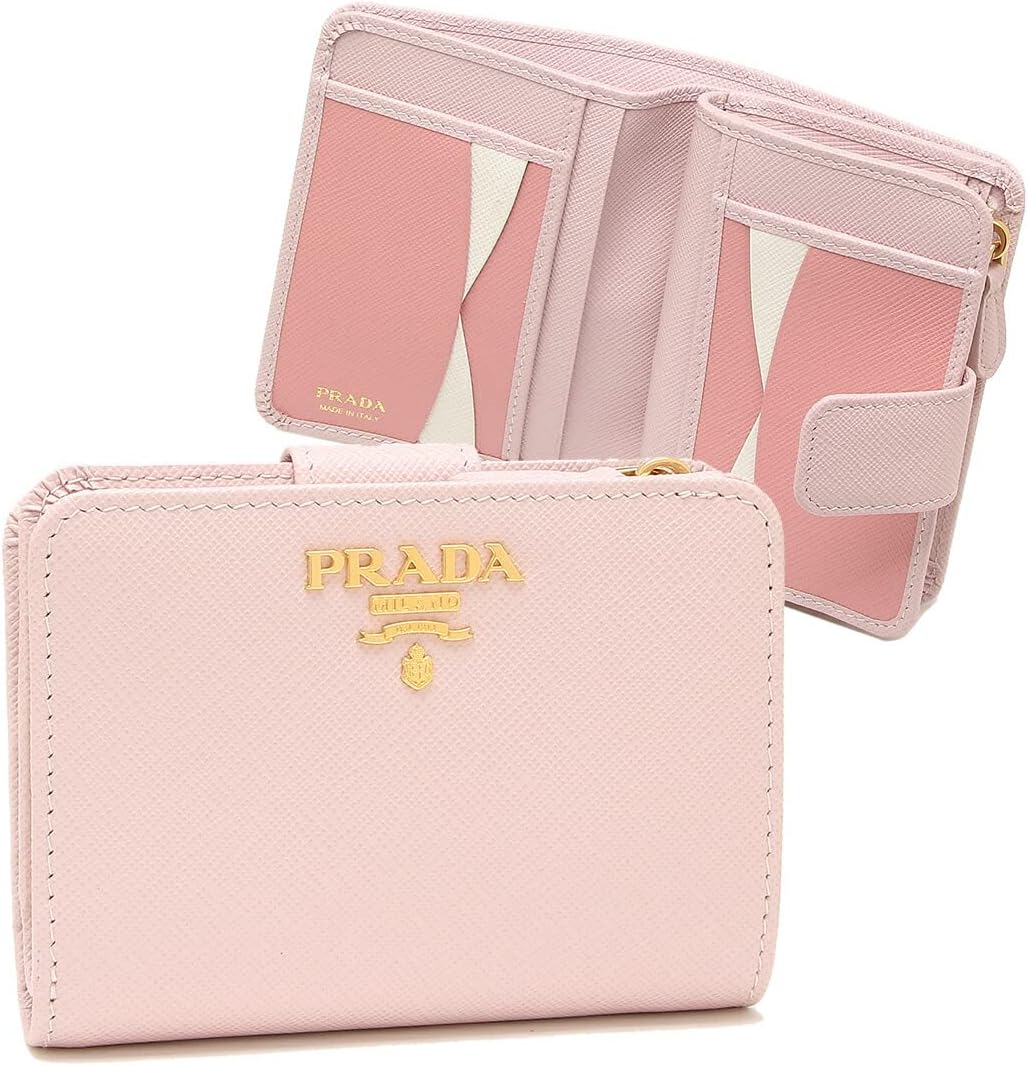 Amazon | [Prada] [プラダ] 二つ折り財布 サフィアーノ ピンク