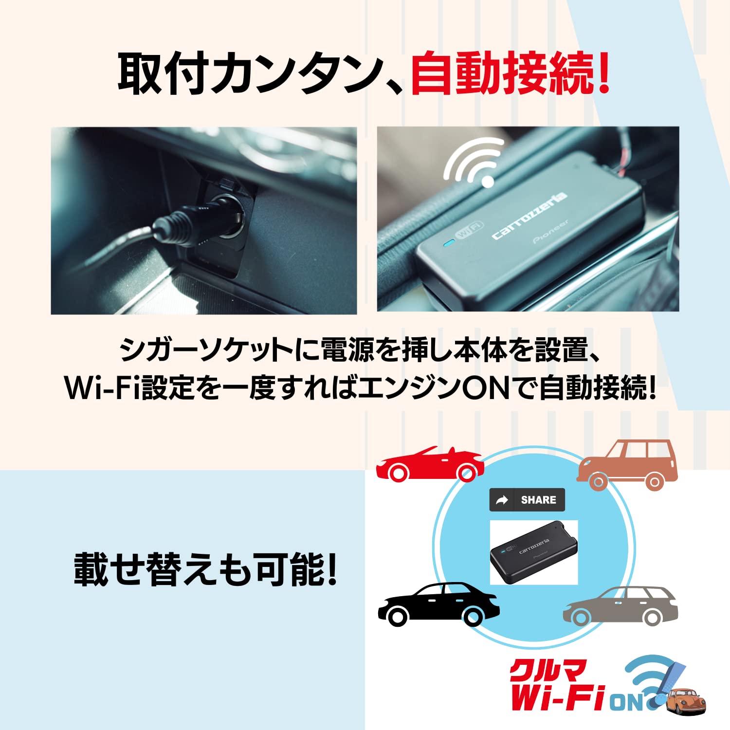 Amazon.co.jp: Pioneer Wi-Fiルーター DCT-WR100D 車載Wi-Fiルーター