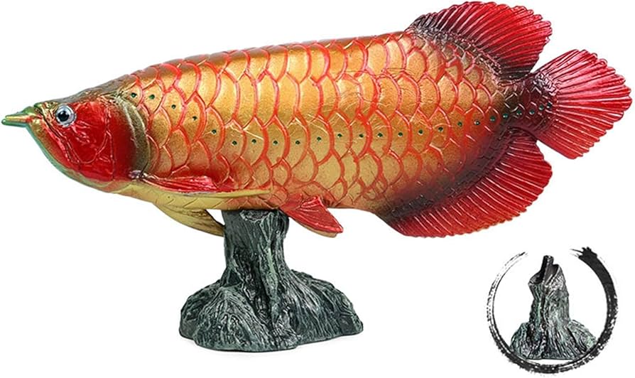Amazon | EUHELOPA アジアアロワナ フィギュア龍魚 淡水魚 観賞魚 台座