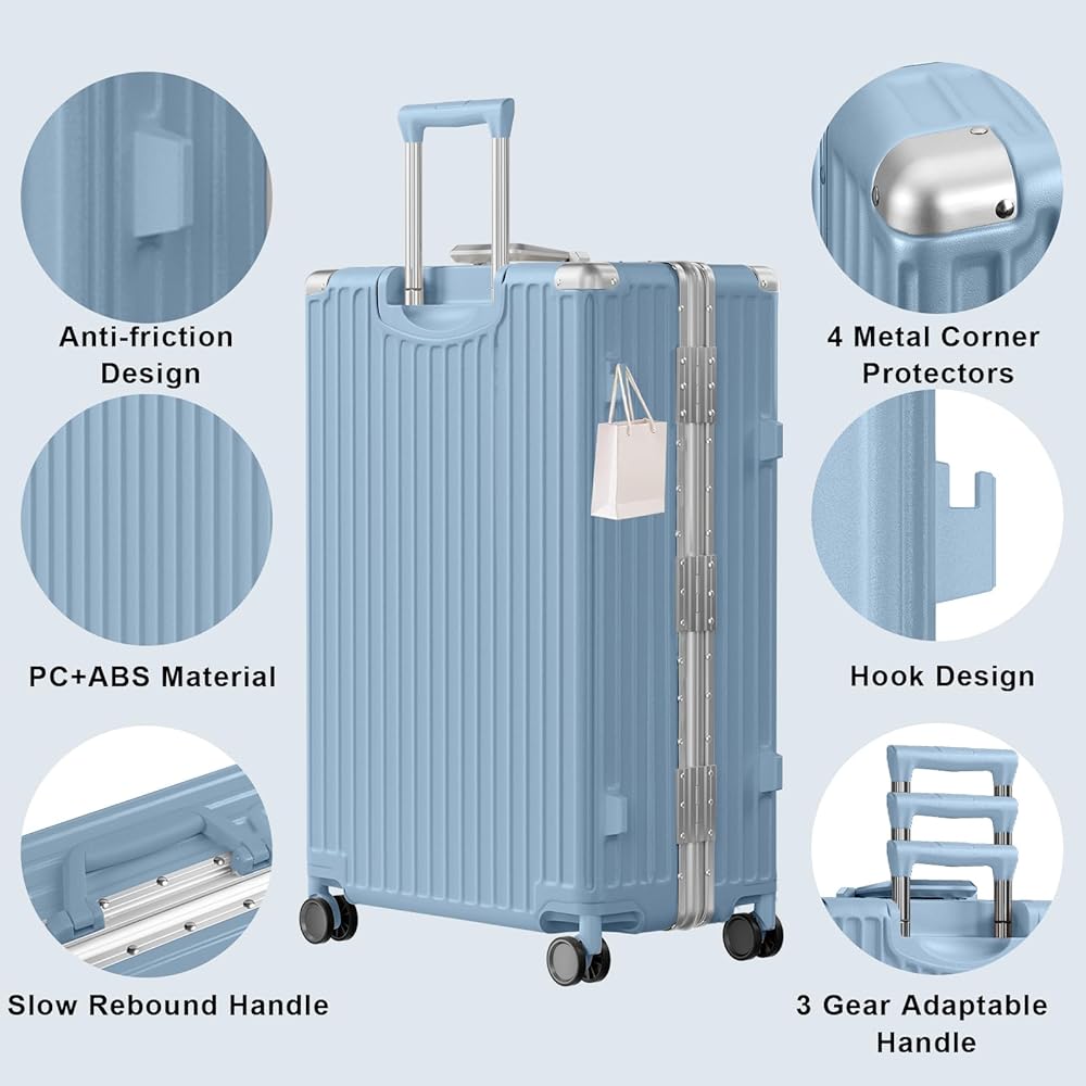 Amazon.com | AnyZip Luggage Sets 2 Piece Aluminum Frame Carry On