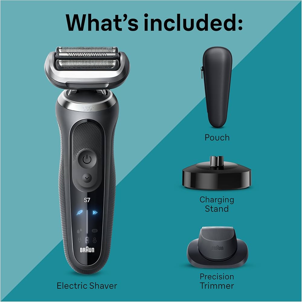 Braun Electric Shaver for Men, Series 7 7127cs, Wet & Dry Shave