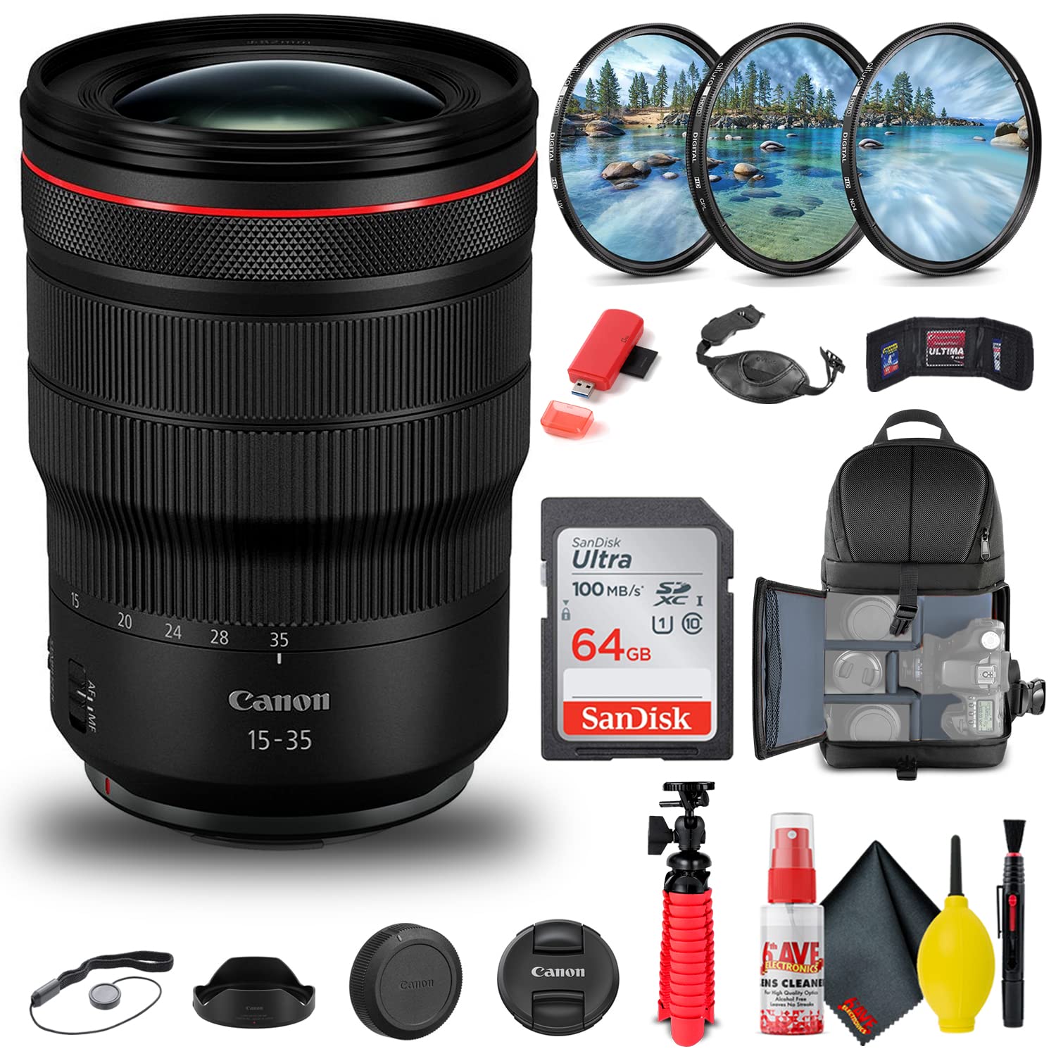 Amazon.com : Canon RF 15-35mm f/2.8L is USM Lens (3682C002) +