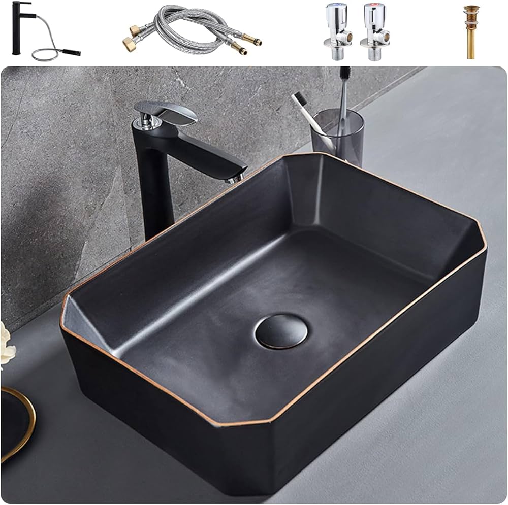 Amazon.co.jp: KUZRZNH 洗面台 洗面ボウル 陶器製 47×35×14cm 手洗い