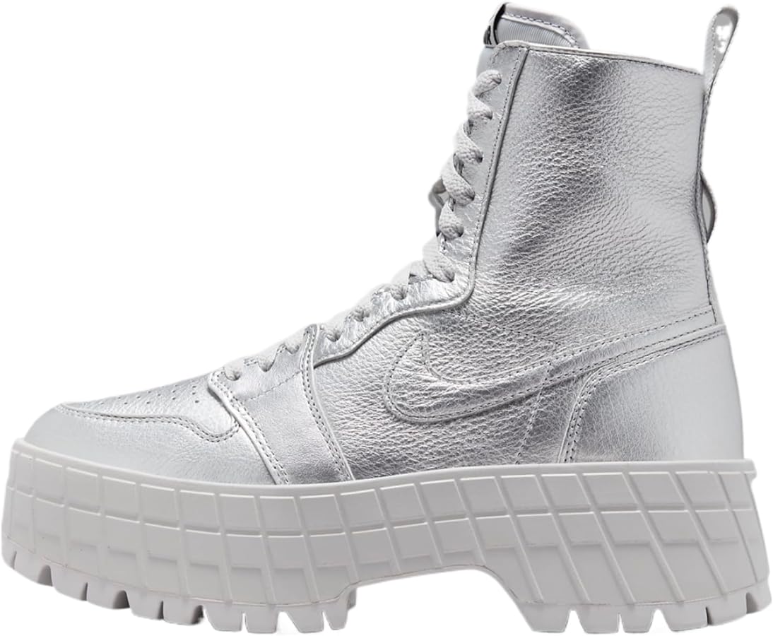 Air Jordan 1 Brooklyn Women's Boots (FJ5737-002, Metallic Silver