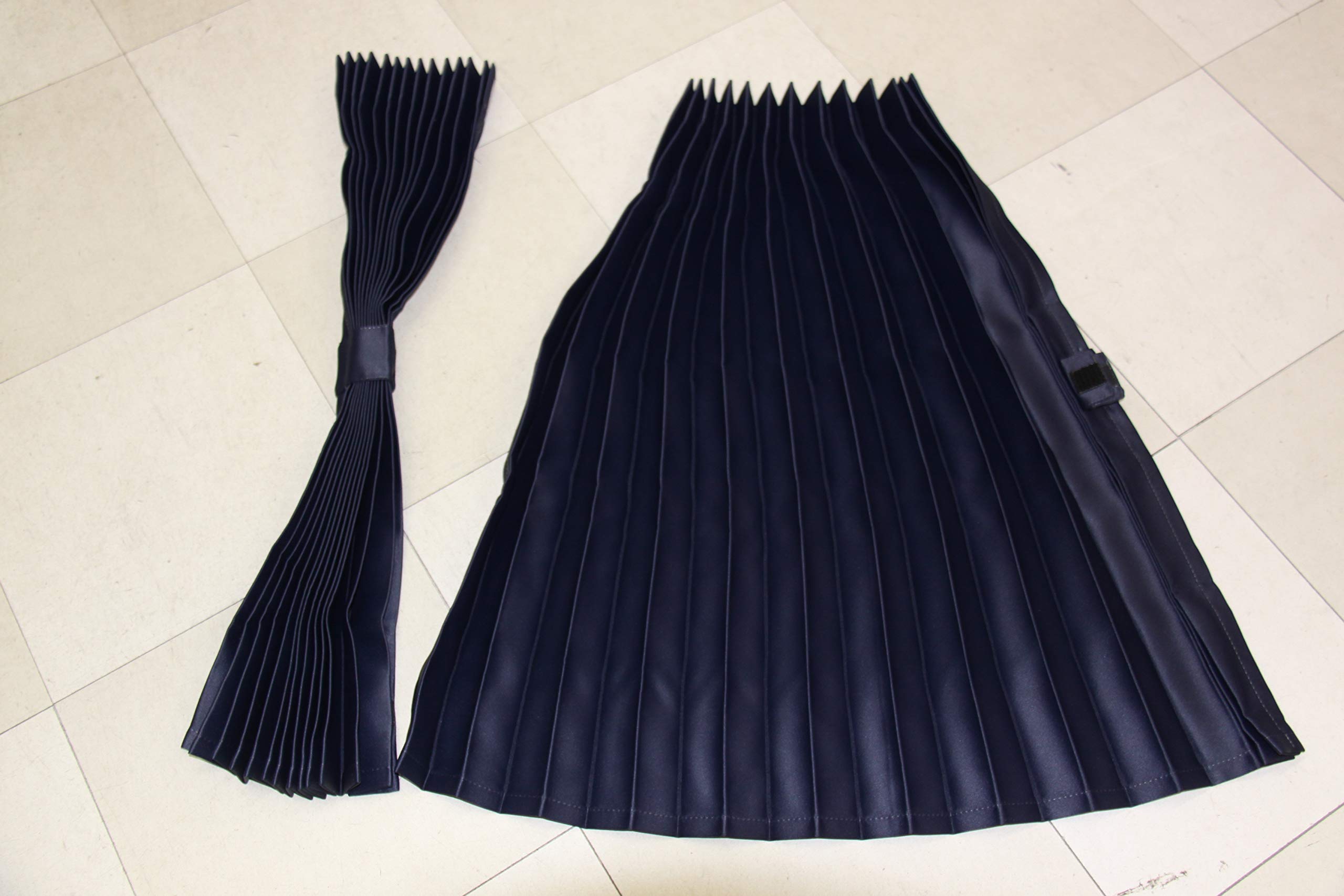 Amazon.co.jp: トラックカーテン リヤカーテン ネイビー プリーツ