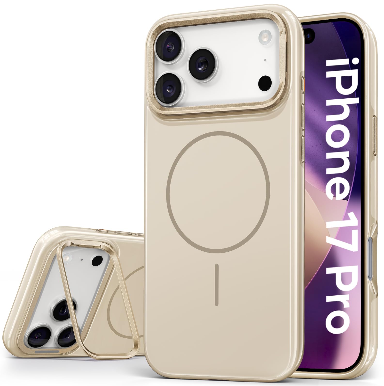 Amazon.co.jp: Vihibii iPhone 17 Pro ケース スタンド付き MagSafe