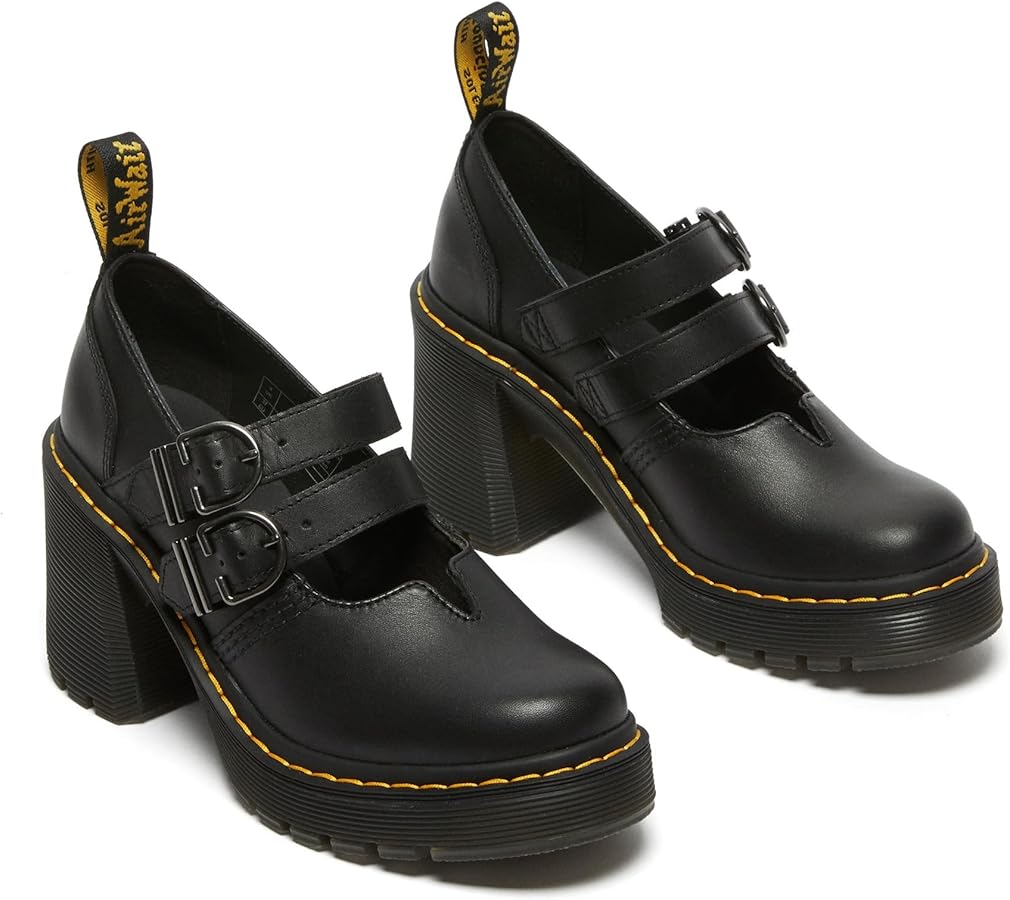 Amazon.com | Dr. Martens, Womens Eviee Heeled Shoe, Black Sendal