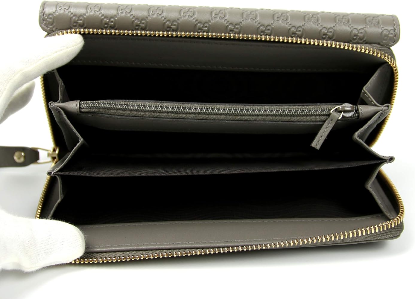 Amazon | GUCCI財布 グッチ GG柄マイクログッチシマレザー 大容量