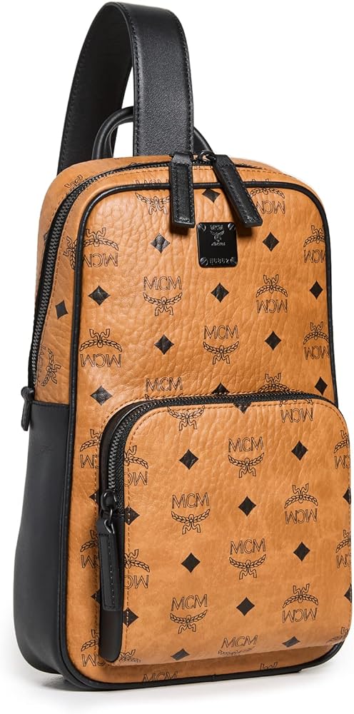 Amazon | MCM メンズ アレン スリング スモール バッグ, コニャック