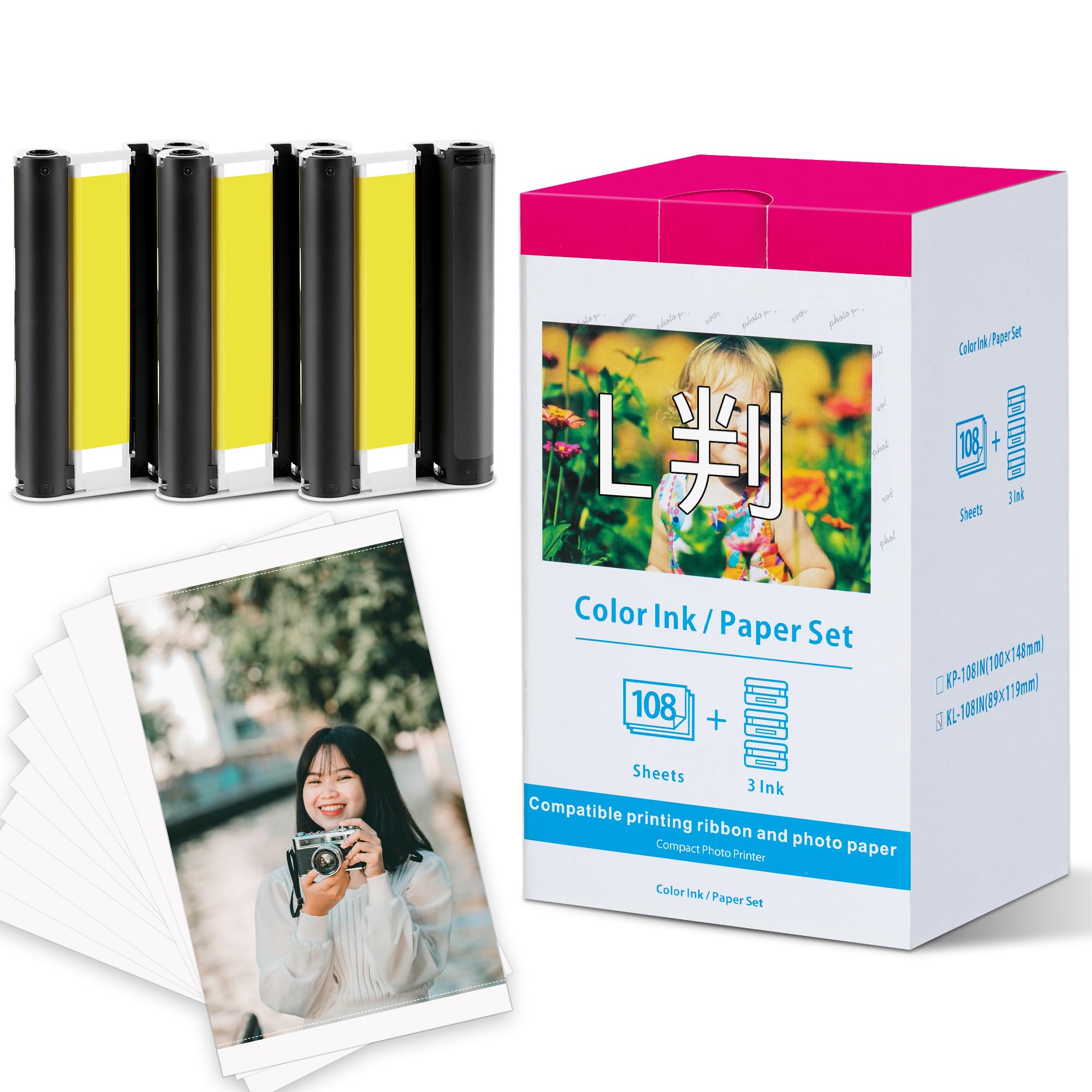 Amazon | 108枚 L判 写真用紙 キャノン セルフィー用 KL-36IP 3PACK