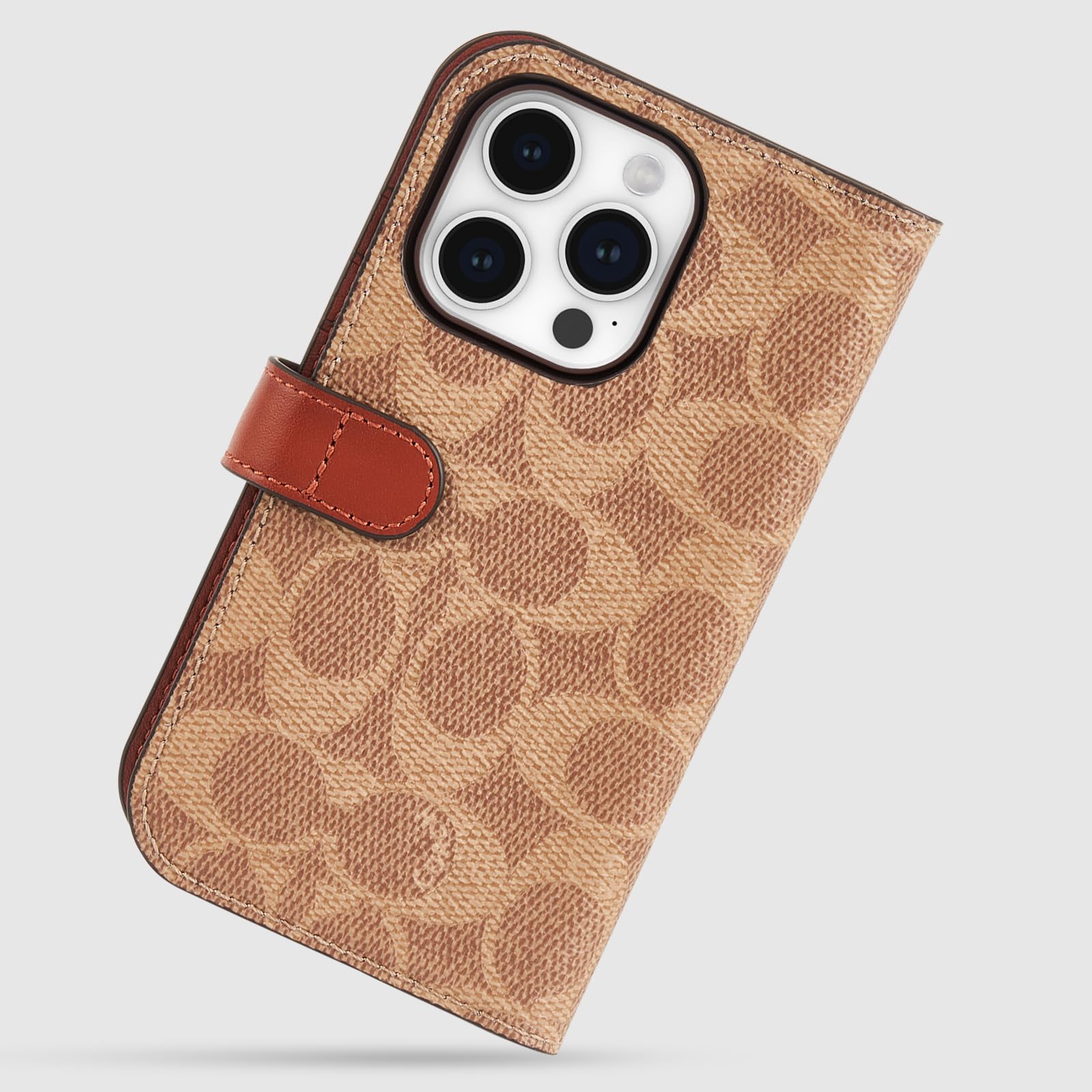 Amazon.co.jp: [Coach] iPhone 15 Proケース 手帳型 Folio Case 正規品