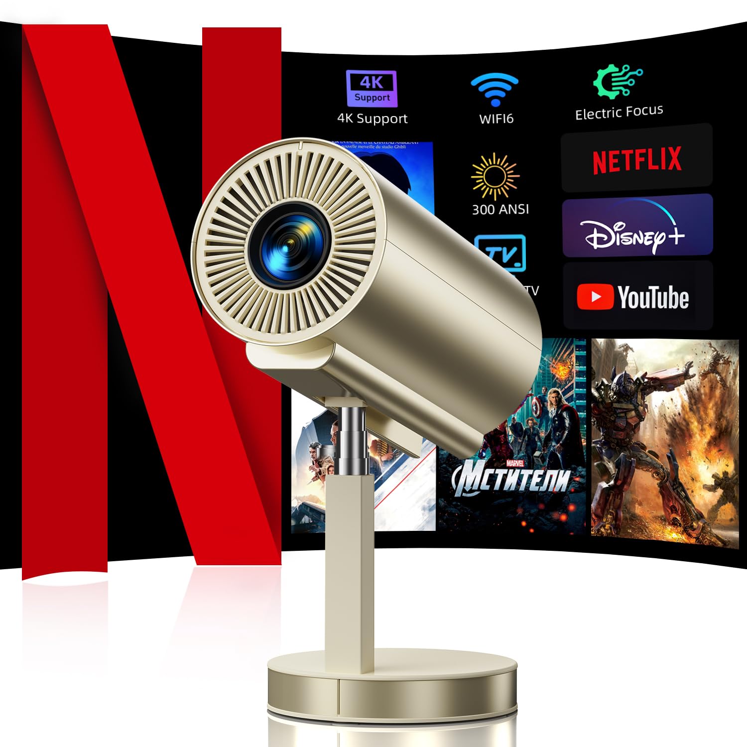 Amazon.co.jp: KOSCHEAL プロジェクター 家庭用【Android TV搭載&内蔵