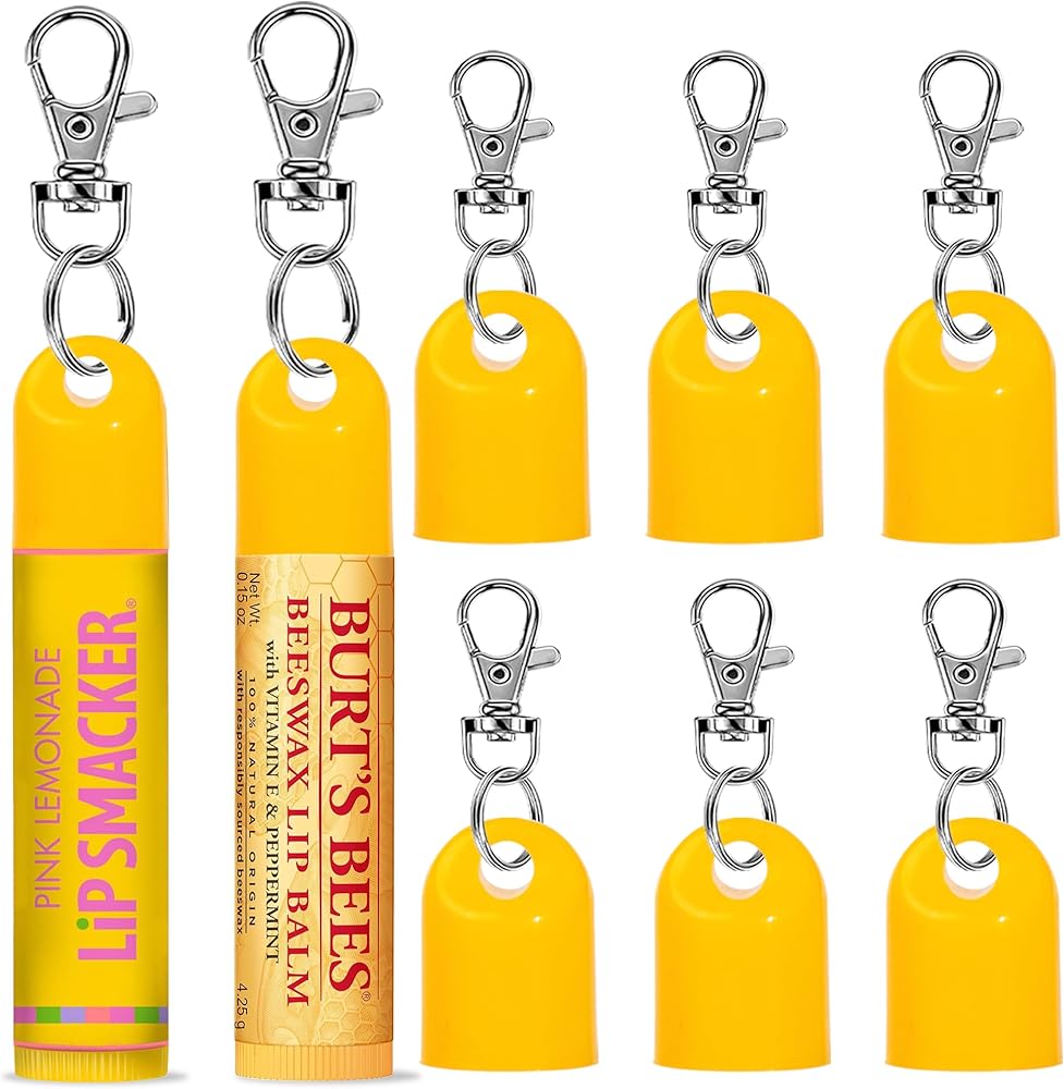 Amazon.com : 6 Pcs Keychain Cap - Chapstick Holder For Burt's Bees
