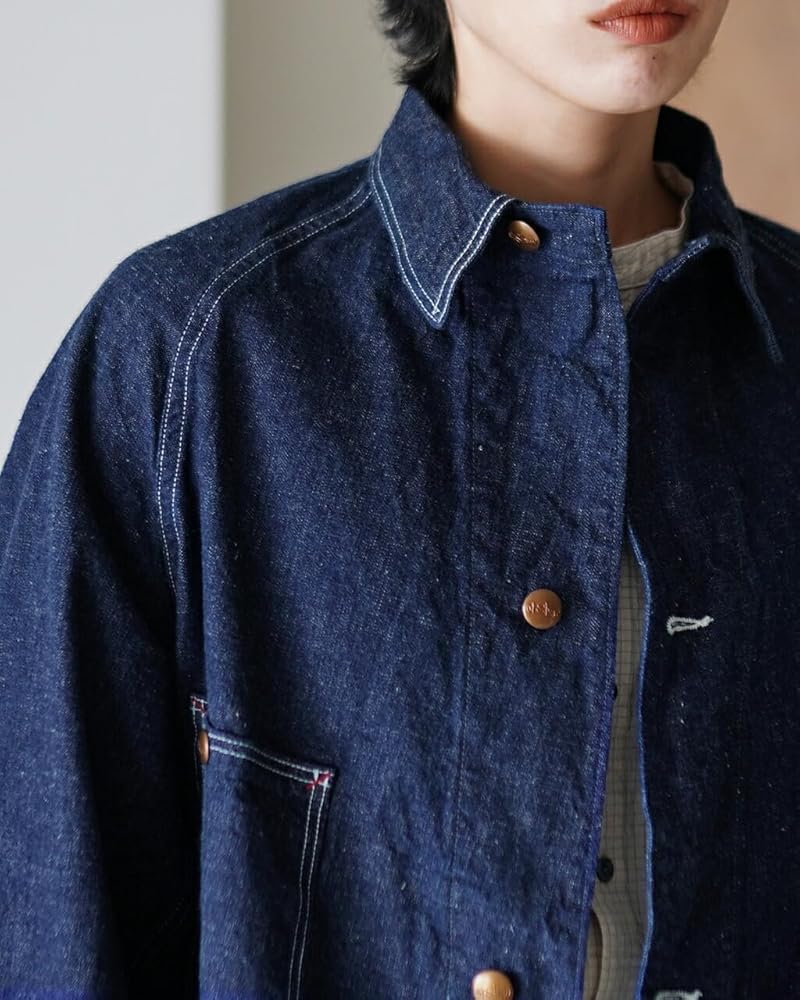 Amazon | [オアスロウ] デニムジャケット LOOSE FIT DENIM COVERALL