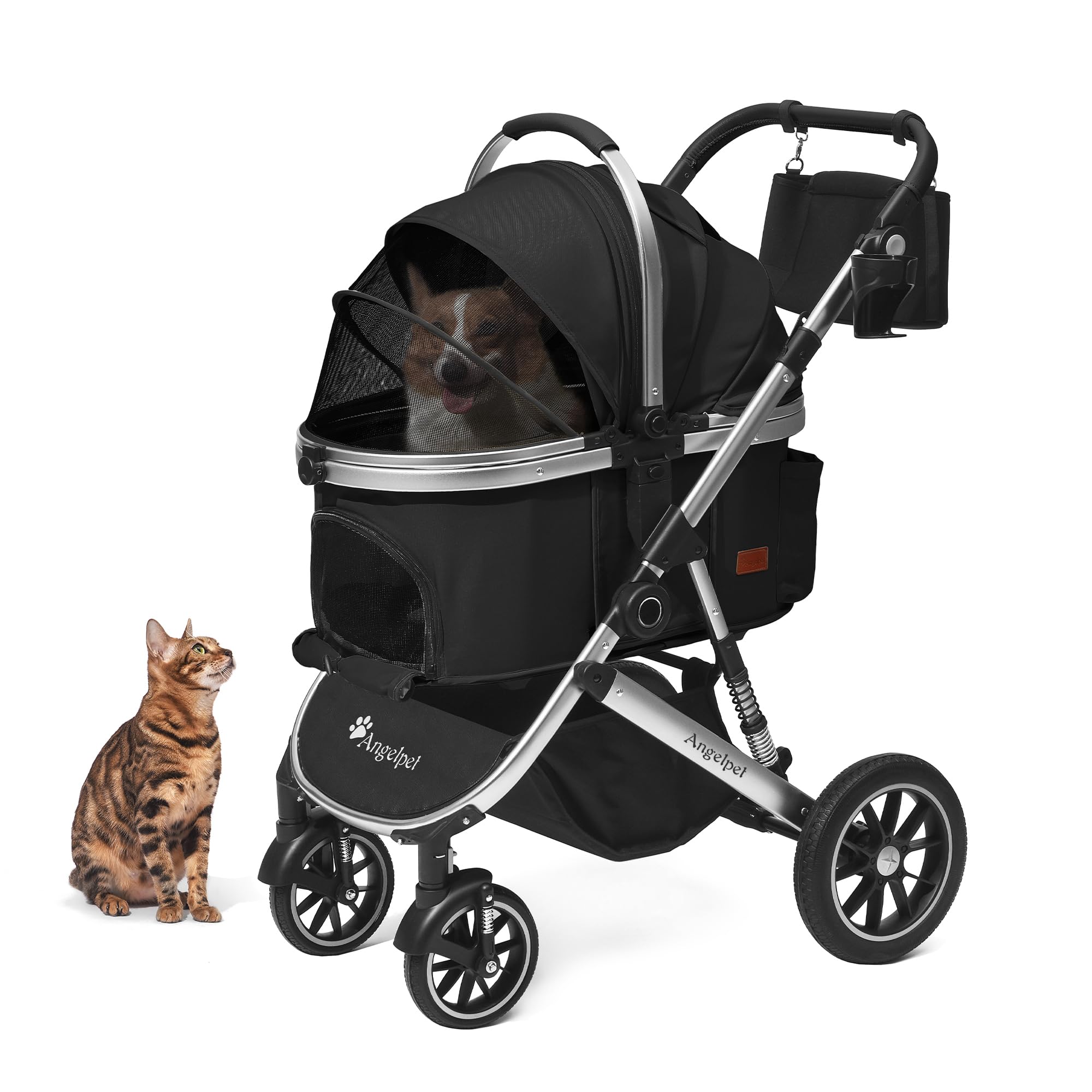 Amazon | Angelpet ペットカート 分離型 犬用 バギー いぬ用 4輪 前輪