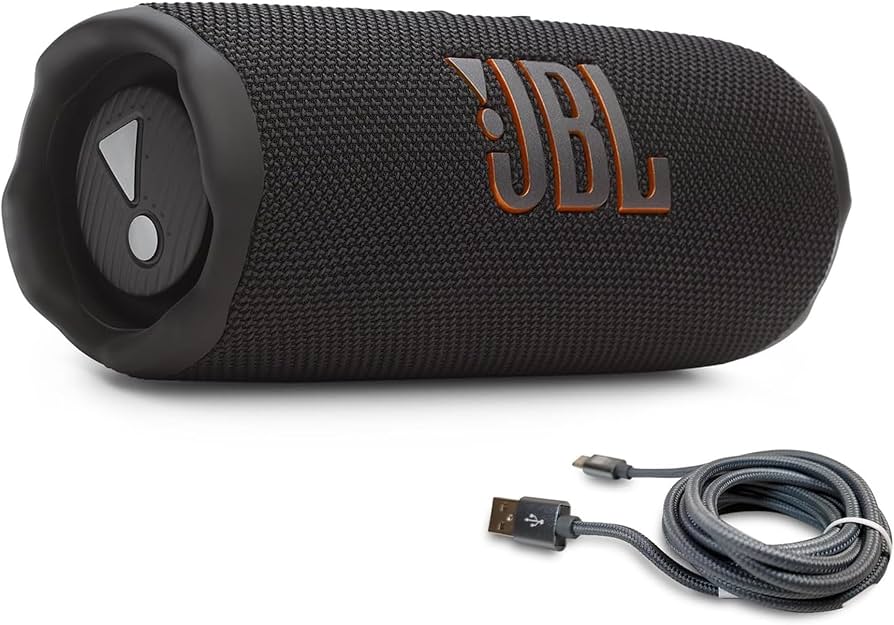 Amazon.com: JBL Flip 7 (Black) + Bundle with USB-C Braided Cable