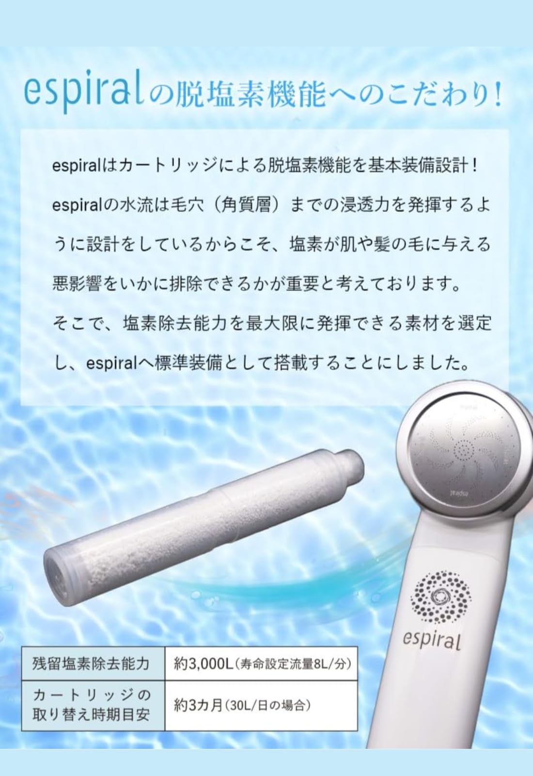 Amazon.co.jp: espiral（エスパイラル） シャワーヘッド ナノバブル